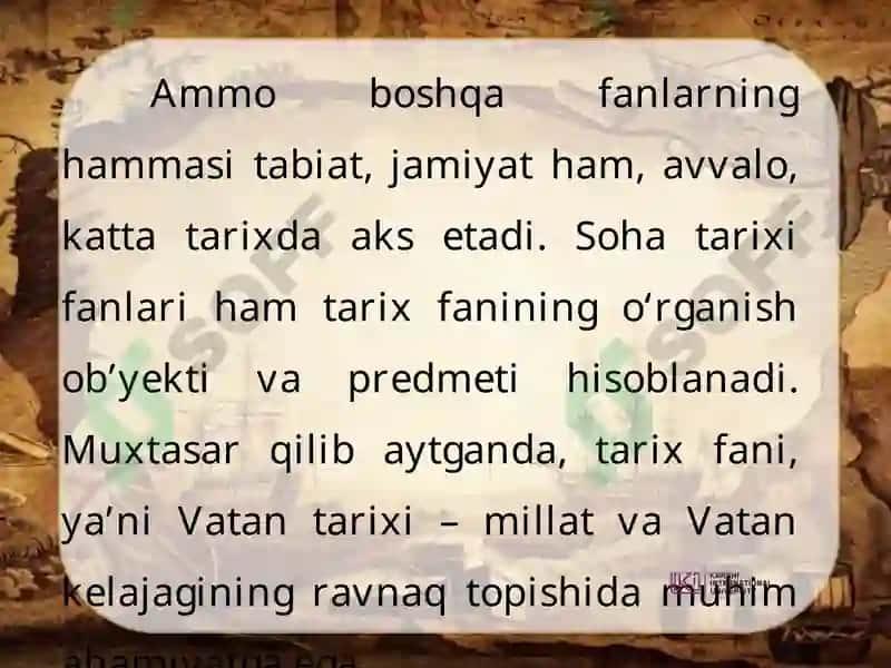 O‘zbekistonning eng yangi tarixi fanlari 3