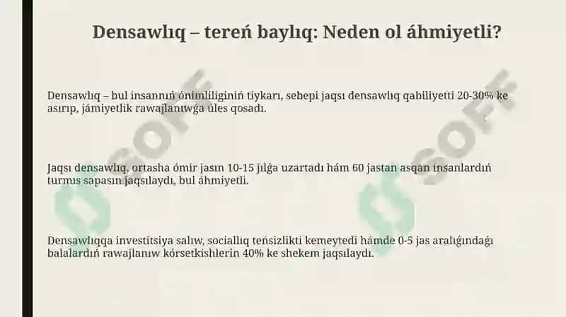 Densawlıq-tereńbaylıq 3