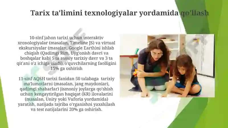 Tarix ta'limini texnologiyalar yordamida qo'llash 3