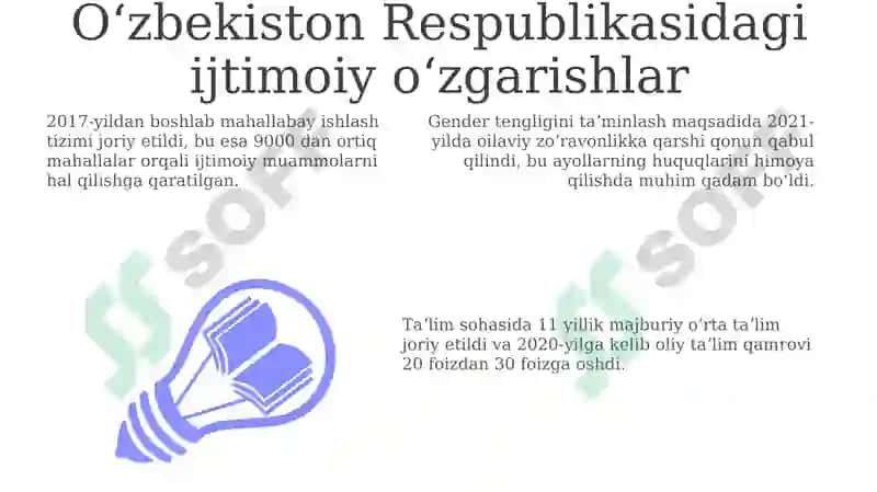 O'zbekiston Respublikasidagi ijtimoiy o'zgarishlar 3