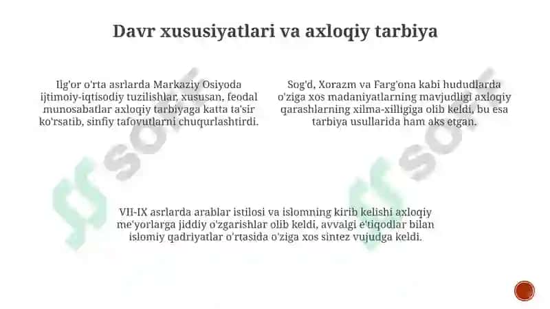 Ilko'rta asrlarda Markaziy Osiyoda axloqiy tarbiya masalalari 3