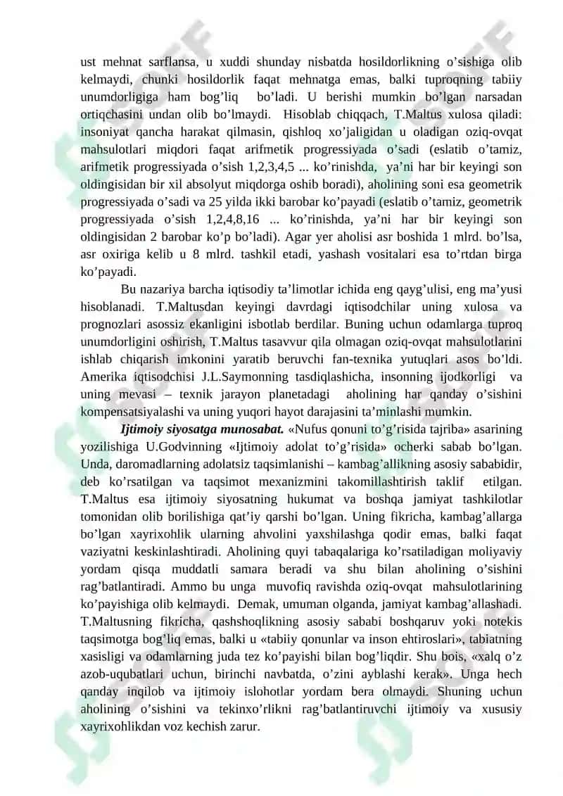T.Maltusning iqtisodiy qarashlari 3