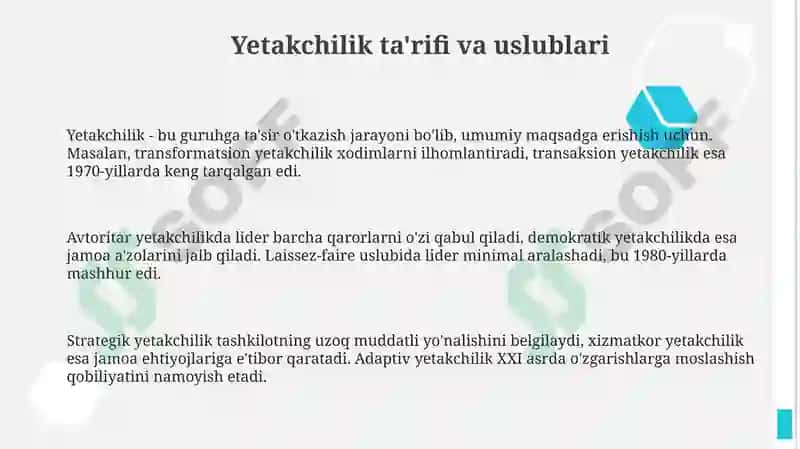 Tashkilotda liderlik 3