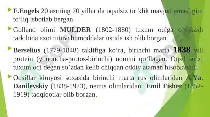 Oqsillarning Kimyoviy Tarkibi 3