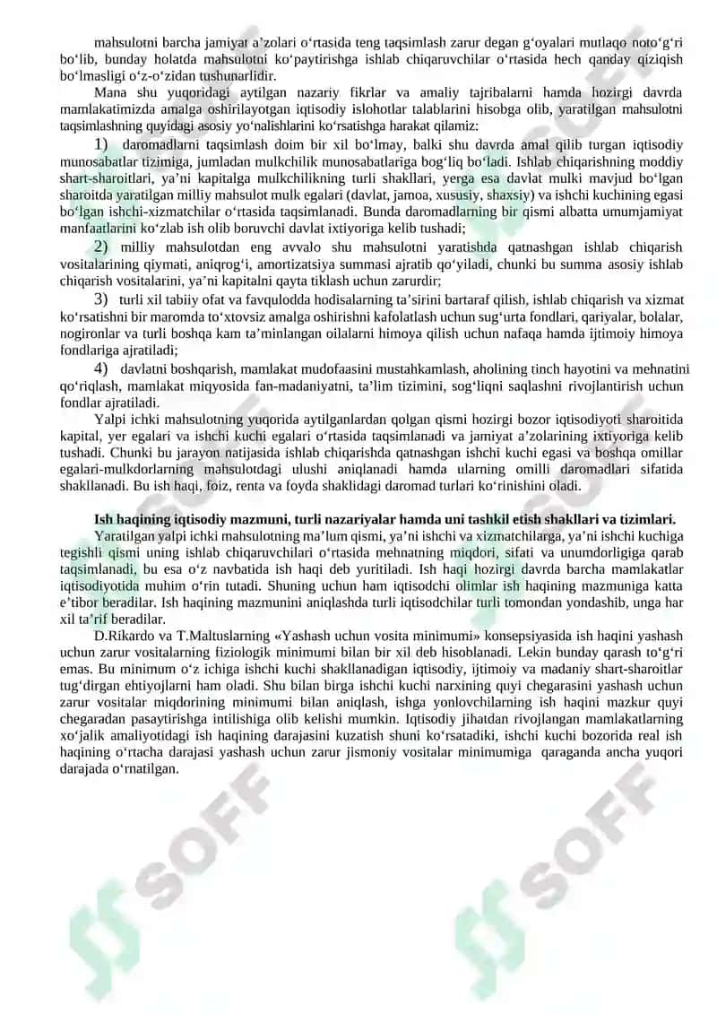 Yaratilgan mahsulot va daromadlarning taqsimlanish tamoyillari 3