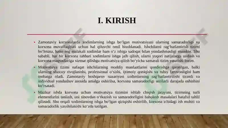 Motivatsiya tizimi ishlab chiqish va sinoxdan o'tkazish 3