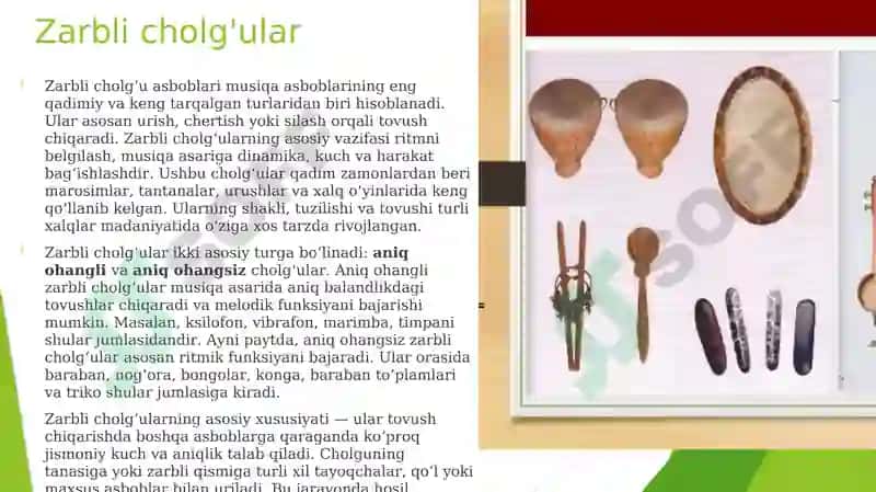 Musiqa cholg'ularining ilk shakl va turlari 3