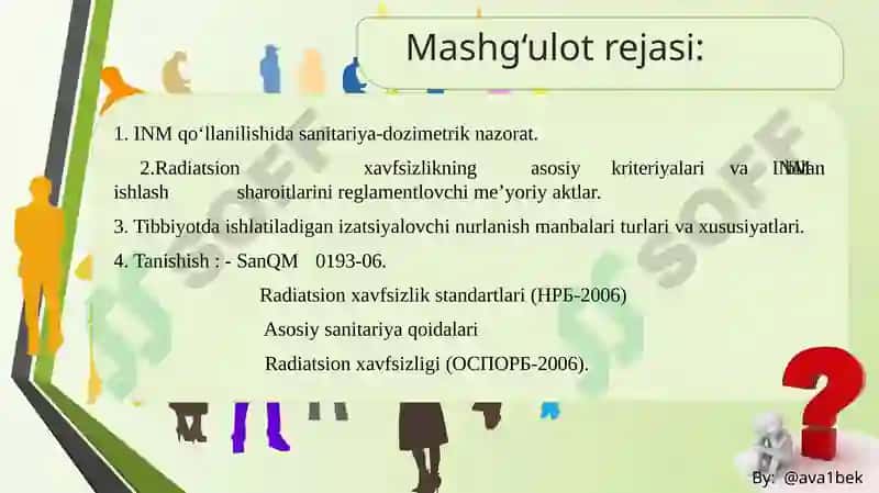 DPM LARDA IONLANTIRUVCHI NURLANISH MANBALARDAN FOYDALANGANDA DOZIMETRIK VA RADIOMETRIK NAZORAT 3