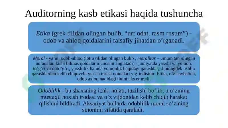 Auditorning Kasb Etikasi 3