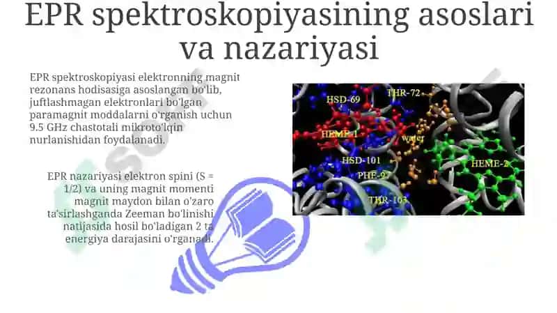 EPR-spektroskopiyaningkimyodaqo`llanilishi 3