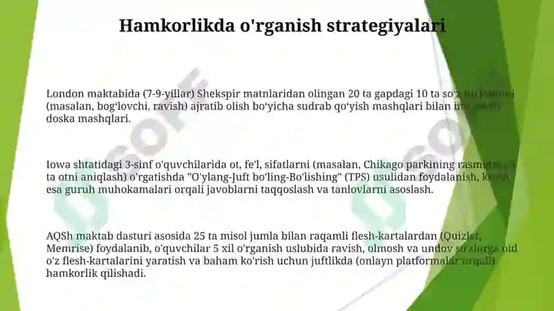 Ot sôz turkumini ôrganishda interfaol usullarni qóllash 3