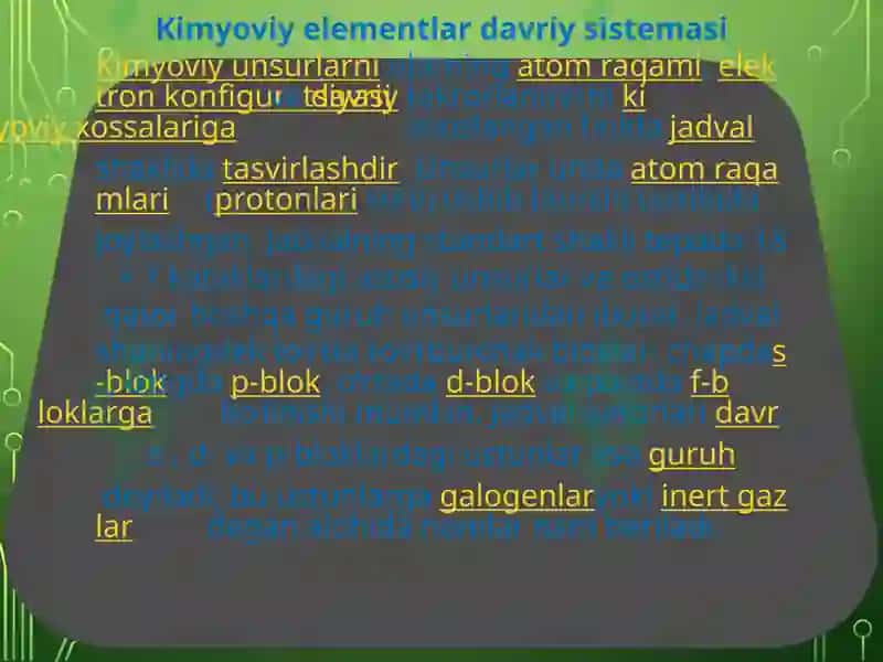 Mendeleyev davriy sistemasi 3
