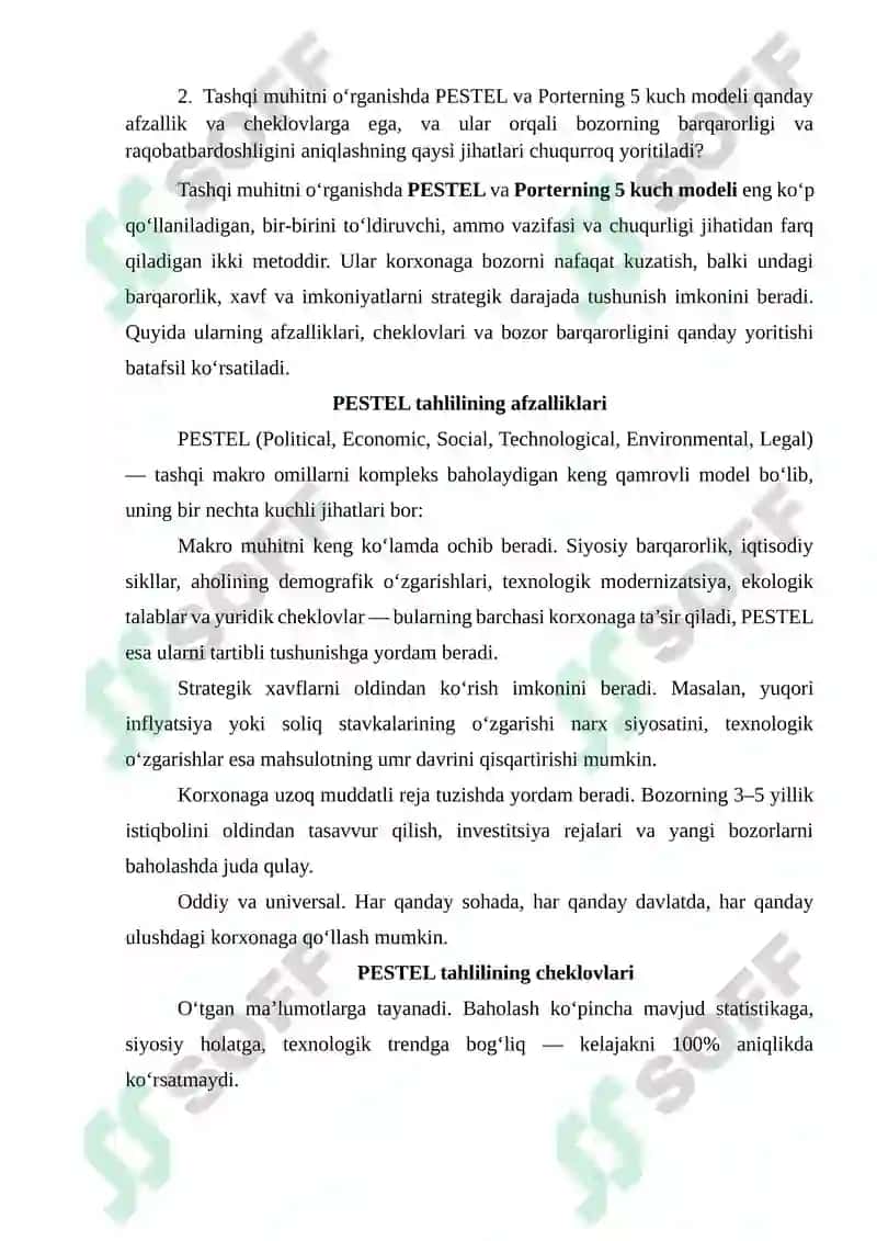 Marketing fanidan, Ma’ruza shakli uchun topshiriqlar! 3
