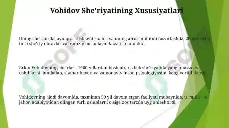 Erkin Vohidov: Hayot va Ijodi 3