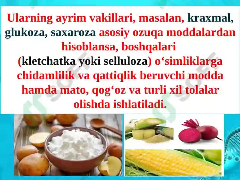 Uglevodlar.Monosaxaridlar.Olinishiva xossalari 3