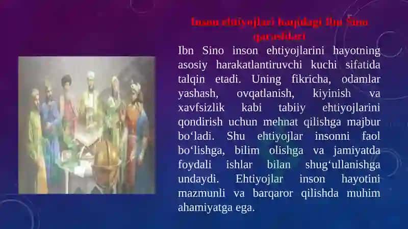 Ibn Sino va asarlarida extiyoj, mehnat taqsimoti va mehnat qurollarining ahamiyati 3