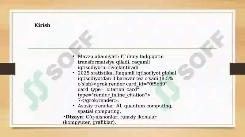 Ilmiy Tadqiqot va Axborot Texnologiyalari. Raqamli Iqtisodiyot 3