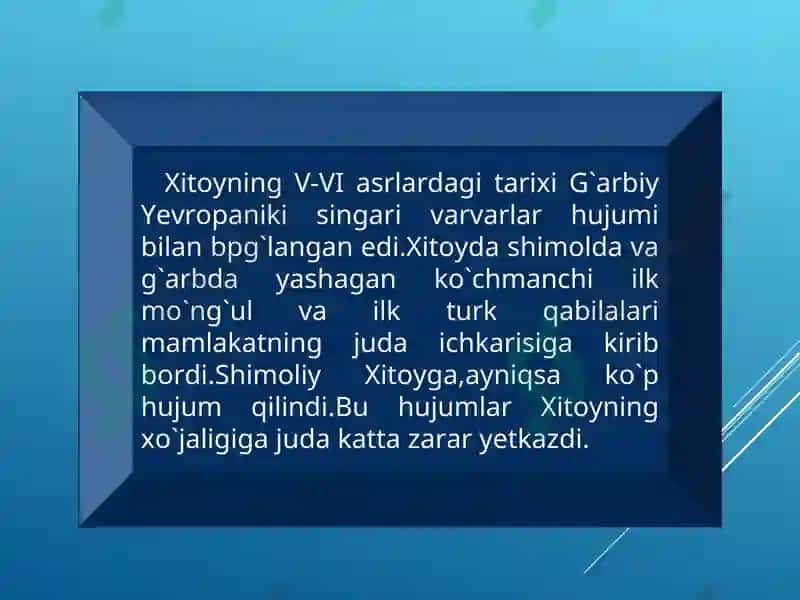 Ilk o`rta asrlarda Xitoy 3