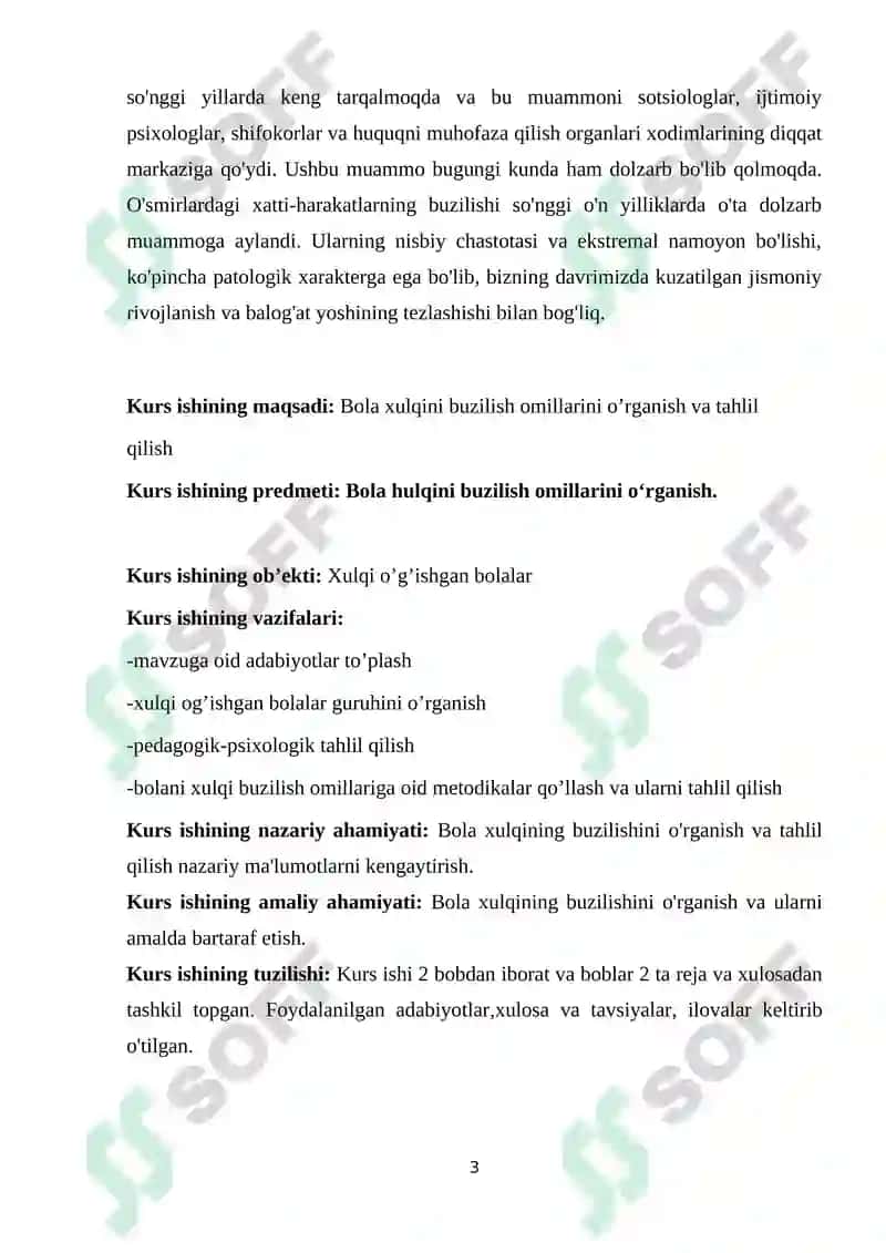 Bola xulqining buzilish omillari 3