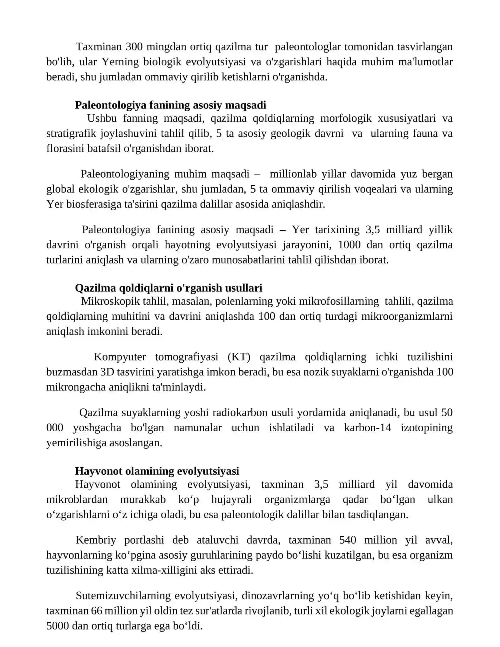 О'simliklar olamining evolyutsiyasi 3