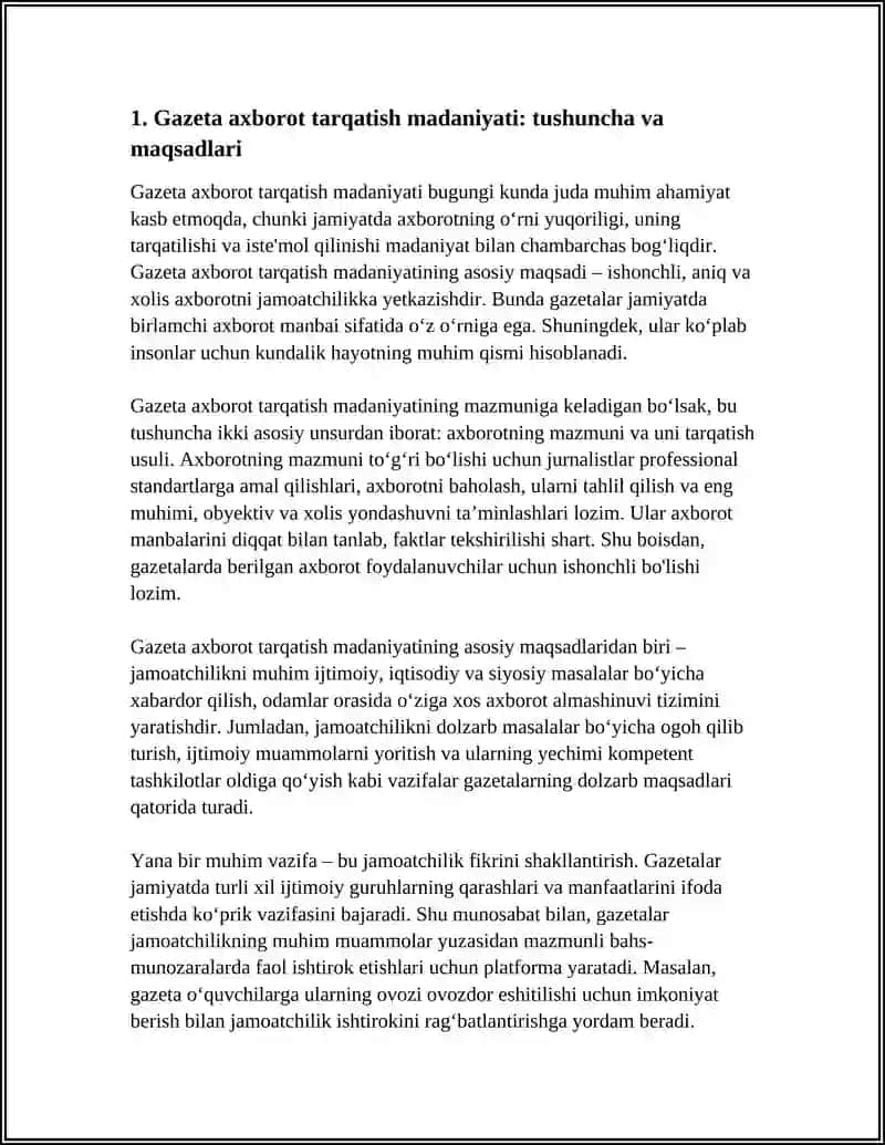 GAZETA AXBOROT TARQATISH MADANIYATINING MAQSAD VA VAZIFALARI 3