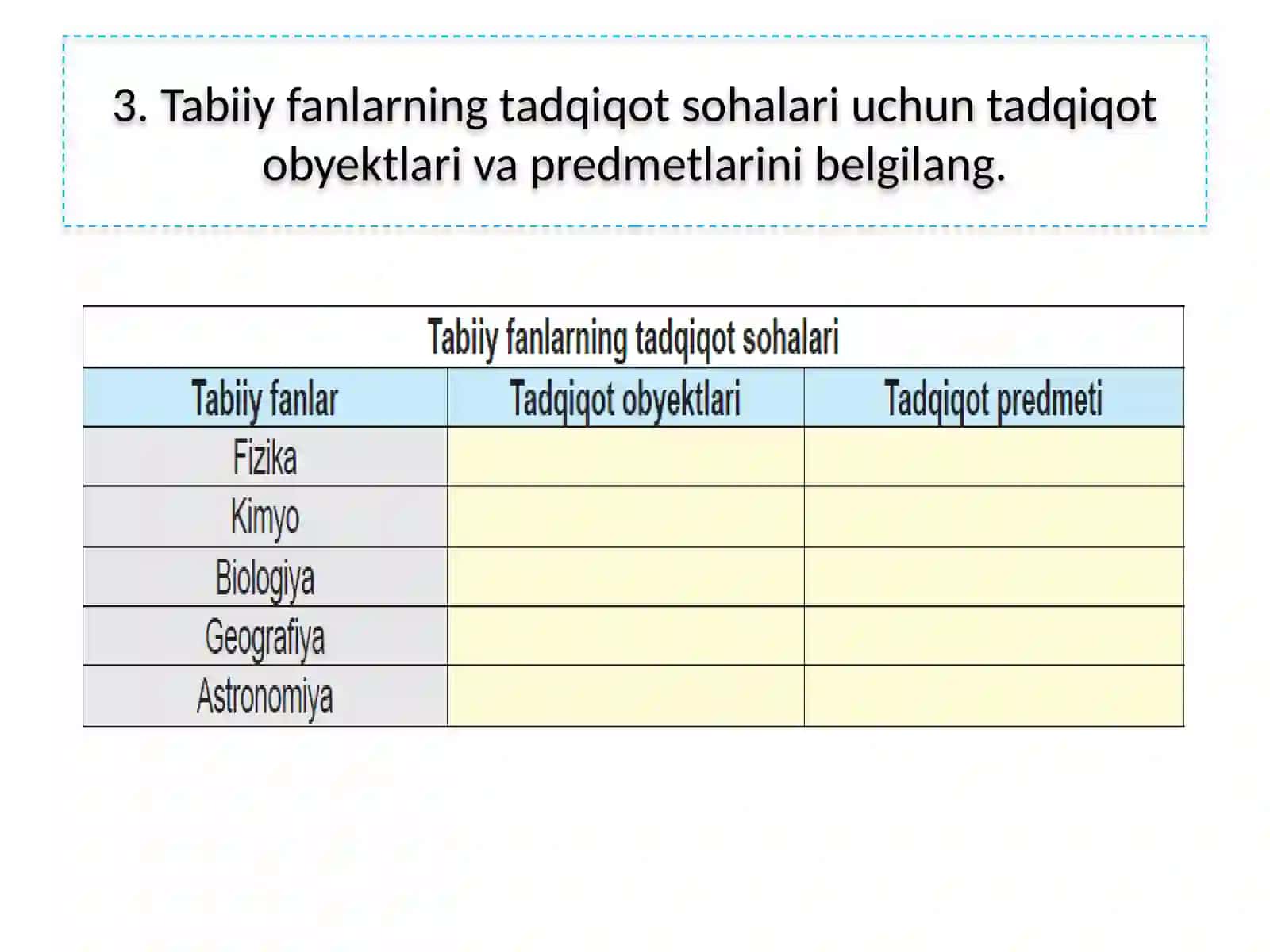 BOB YUZASIDAN MANTIQIY FIKRLASHGA DOIR TOPSHIRIQLAR 3
