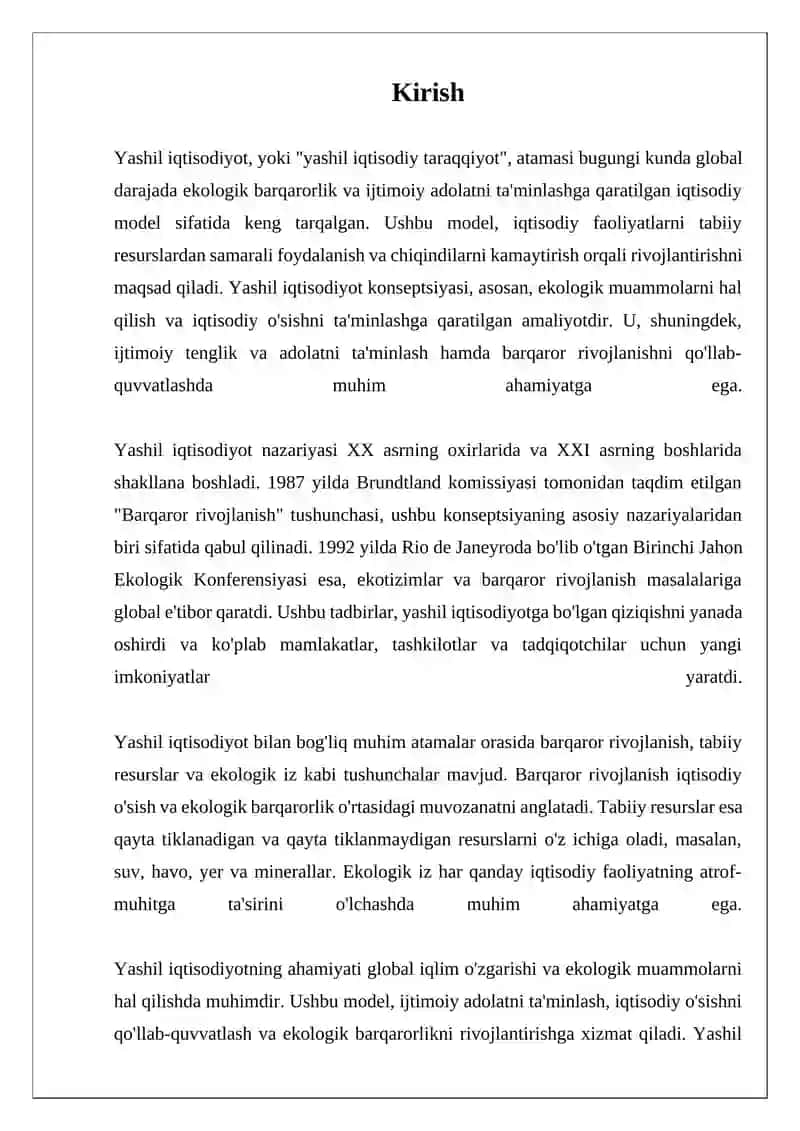 Yashil Iqtisodiyot Konspektasiyasi 3