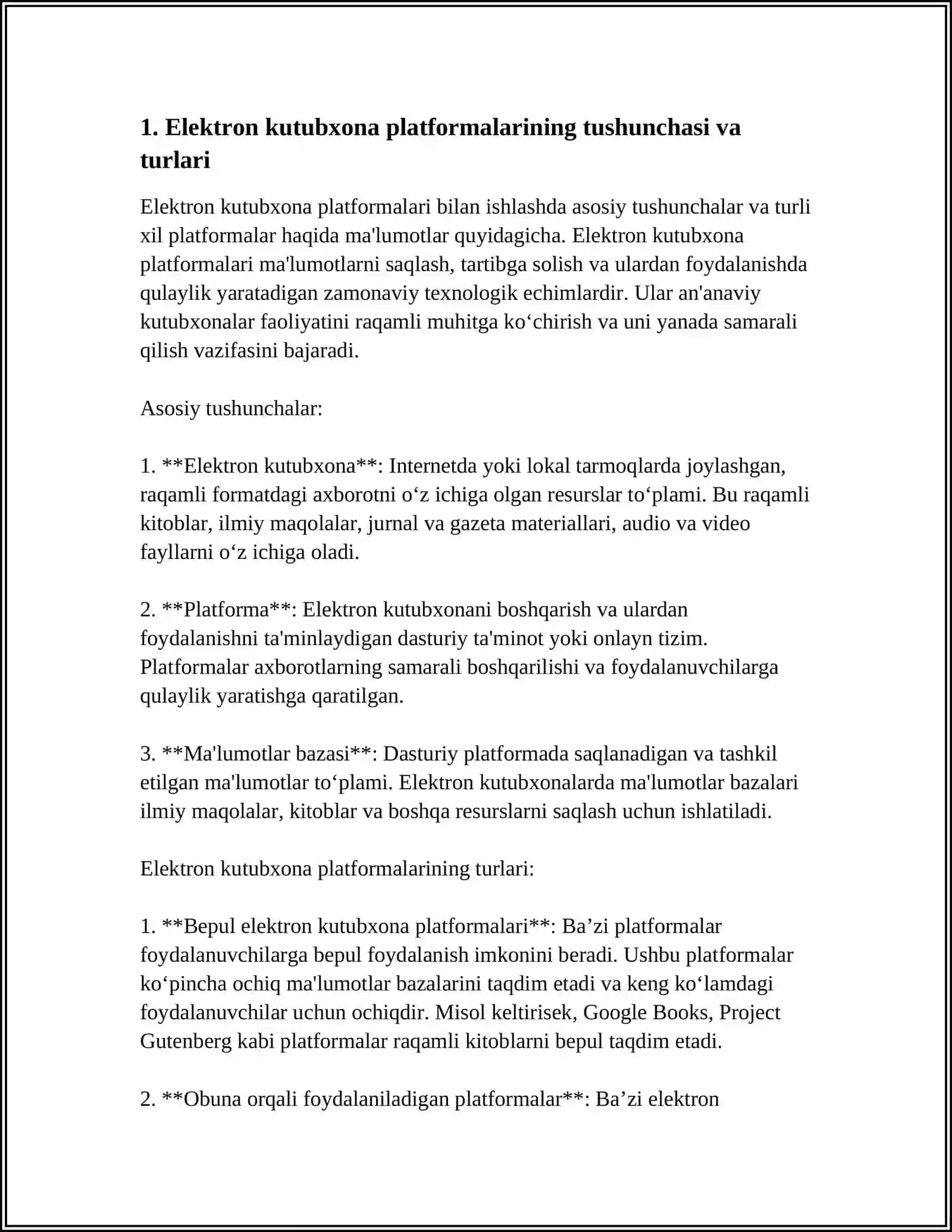 ELEKTRON KUTUBXONA PLATFORMALARI BILAN ISHLASH 3