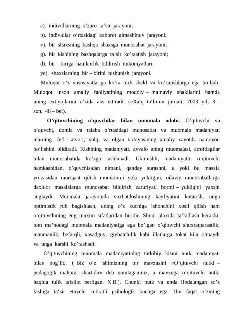 O'qituvchi kasbiy faoliyatida muloqot madaniyatining shakllanishi 3