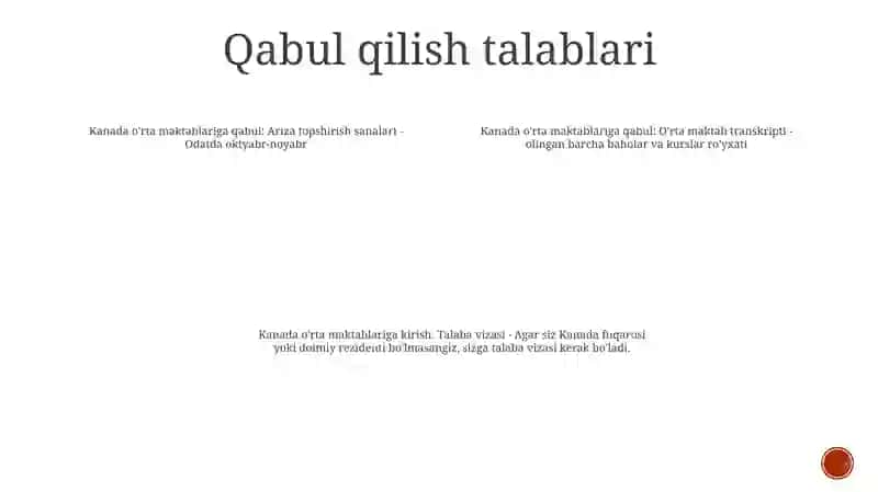 Kanada OʻRta Maktablariga Kirish 3