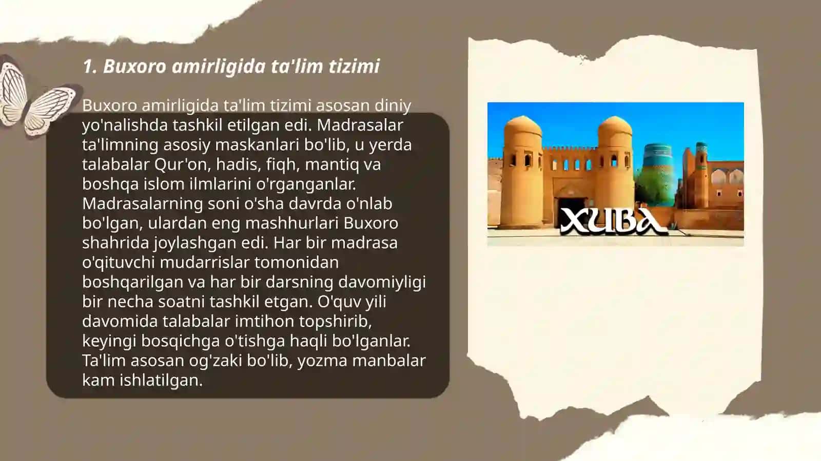 Ta'lim Tarbiya Buxoro Amirligi 3