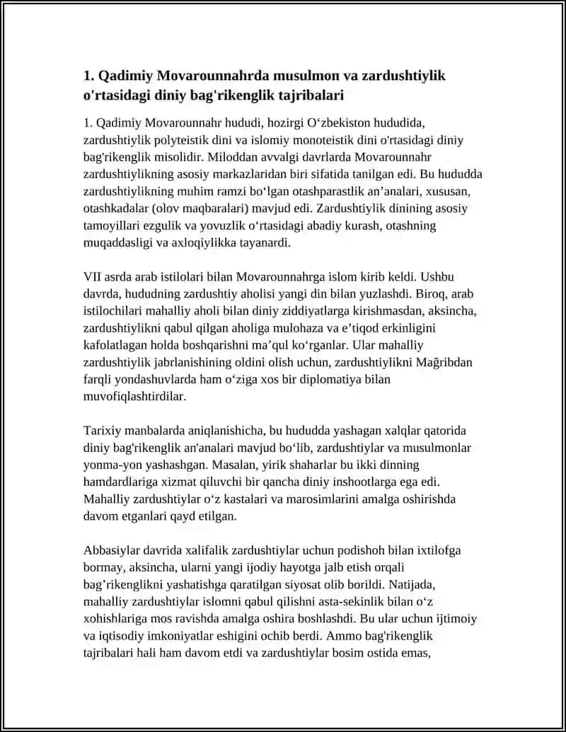 UZBEKISTONDA KONFESSIYALARARO DINIY BAĜRIKINGLIKNING TARIXIY TAJRIBASI 3