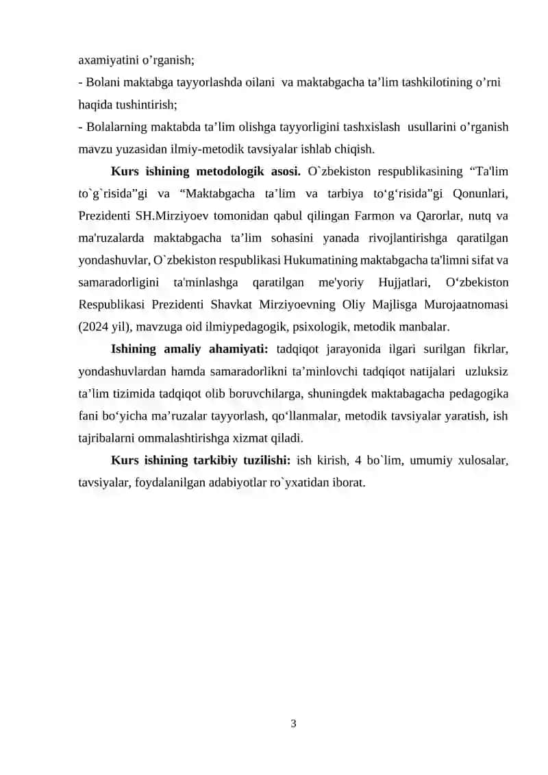 BOLALARNING MAKTABDA TA’LIM OLISHGA TAYYORLIGINI TASHXISLASH USULLARI 3
