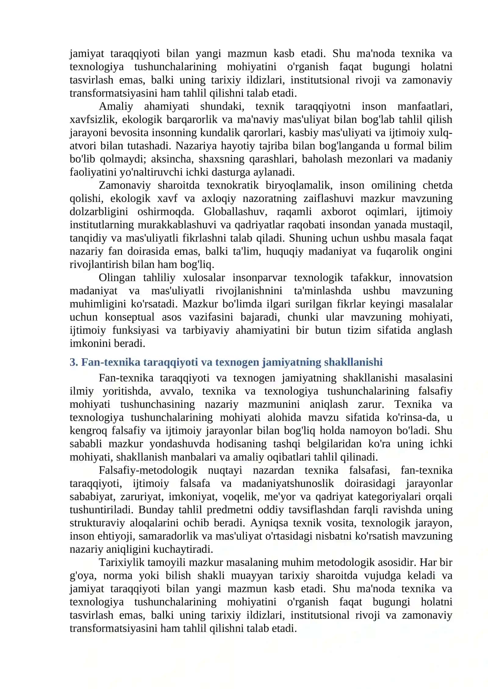 Texnika va texnologiya Tushunchalarining Mohiyati 3
