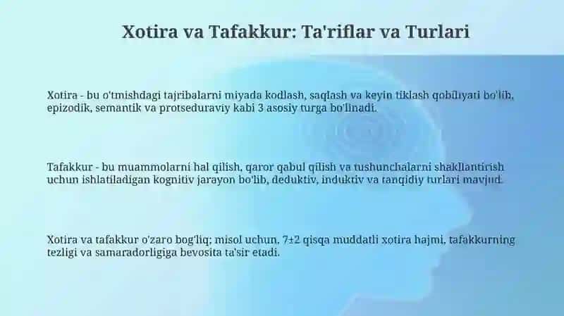 Xotira va Tafakur 3