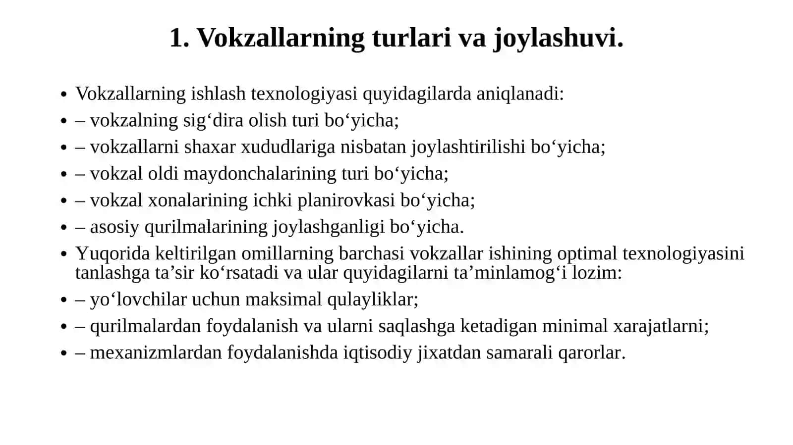 Vokzallar va undagi qurilmalar 3