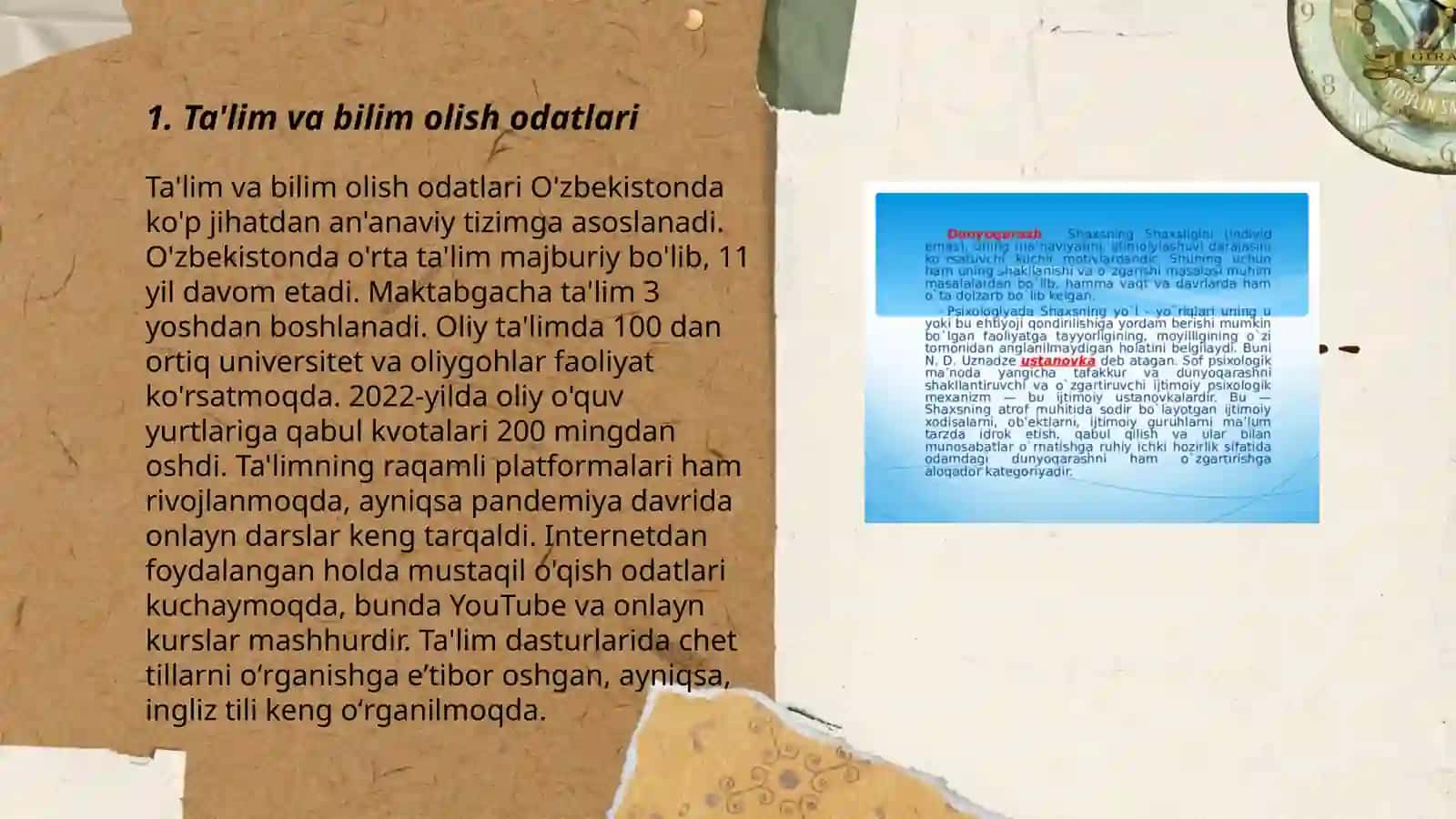 Shaxsning malaka va odatlari 3