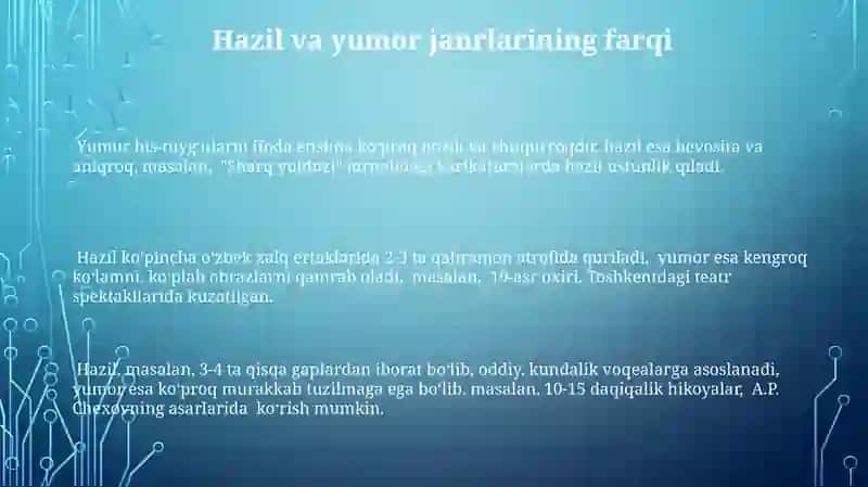 Hazil va kinoya janrlari 3