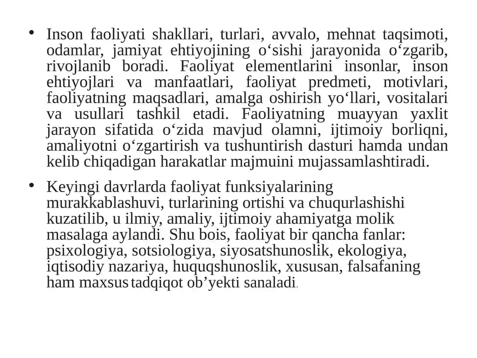 Faoliyat natijalarini taqdim qilish 3