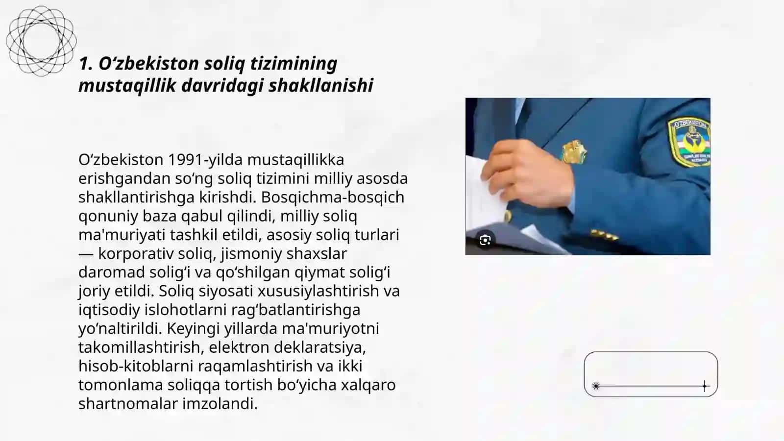 O‘zbekiston Respublikasida soliq tizimining shakllanishi va rivojlanishi 3