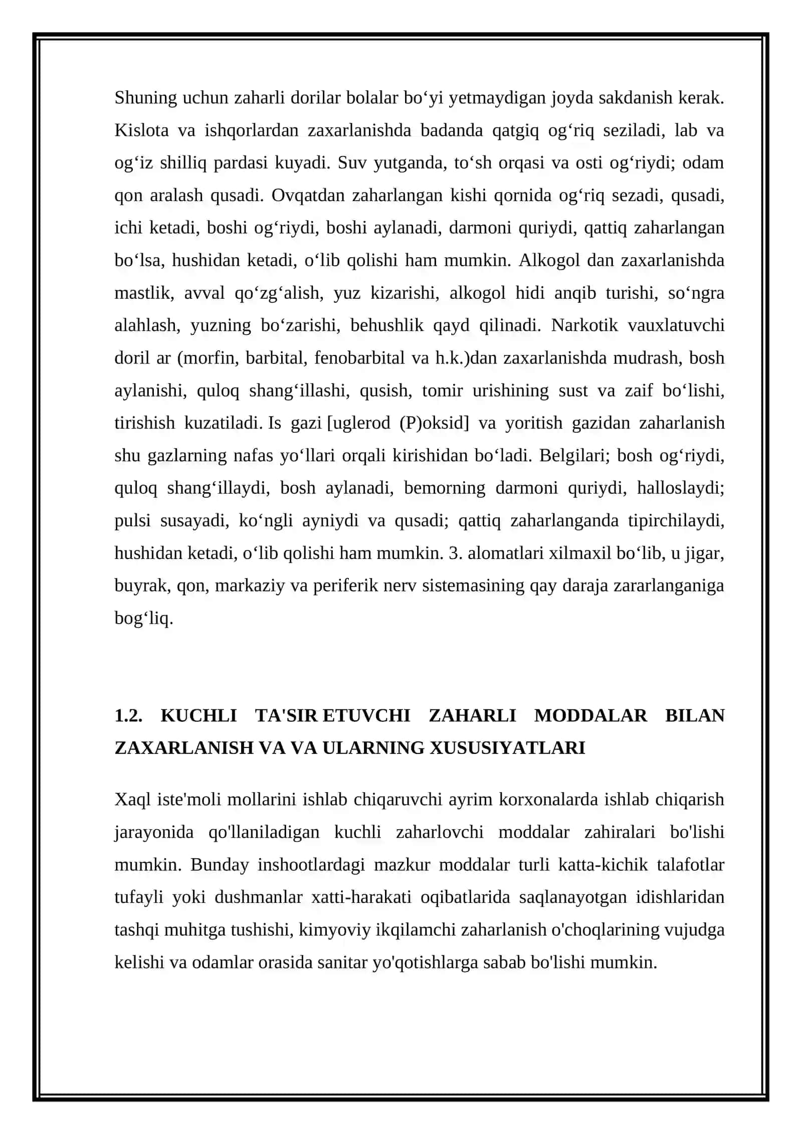O‘tkir zaharlanishlar va ularga qarshi chora tadbirlar 3