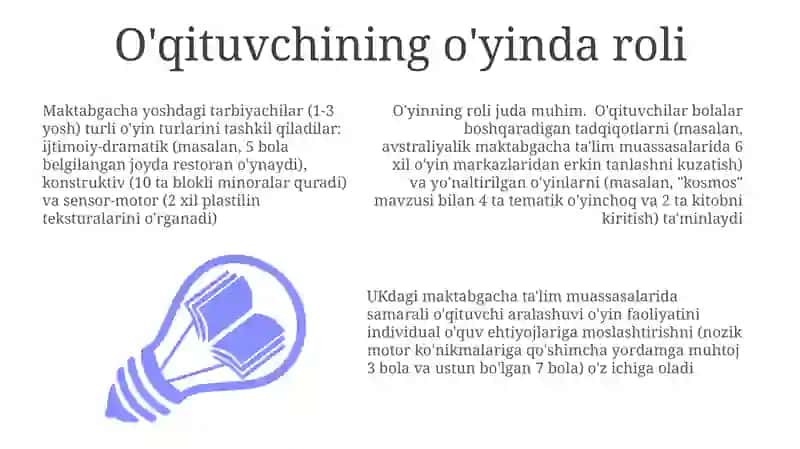 Maktabgacha taʼlim tashkilotlarida oʻyin va uning turlari 3