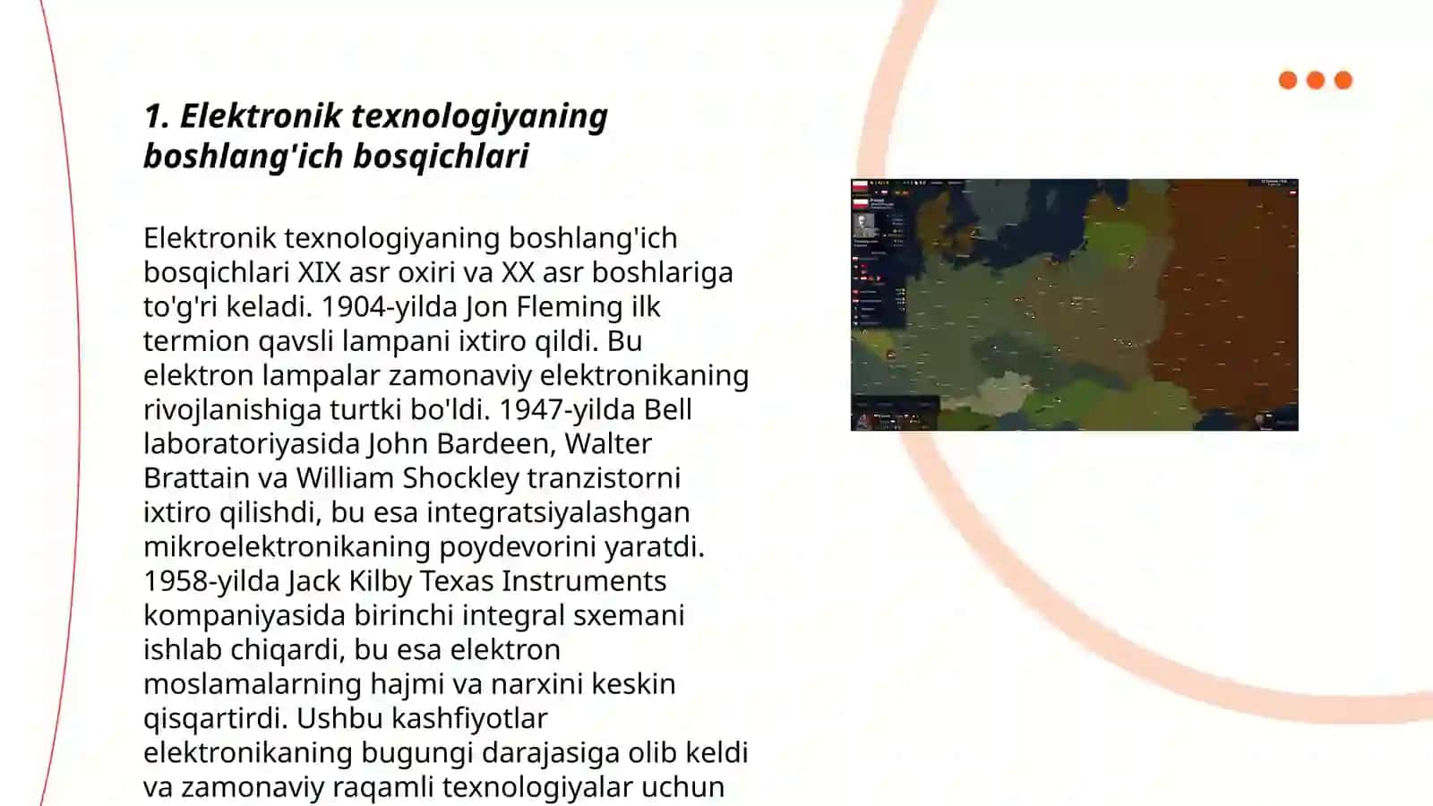 Elektronikaning rivojlanish tarixi, zamonaviy holati va istiqbollari 3