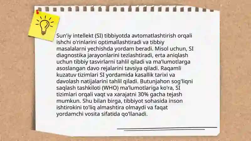 Tibbiyotda ishchi oʻrinlarini avtomatlashtirishda va tibbiy masalalarni yechishda axborot texnologiyalari 3