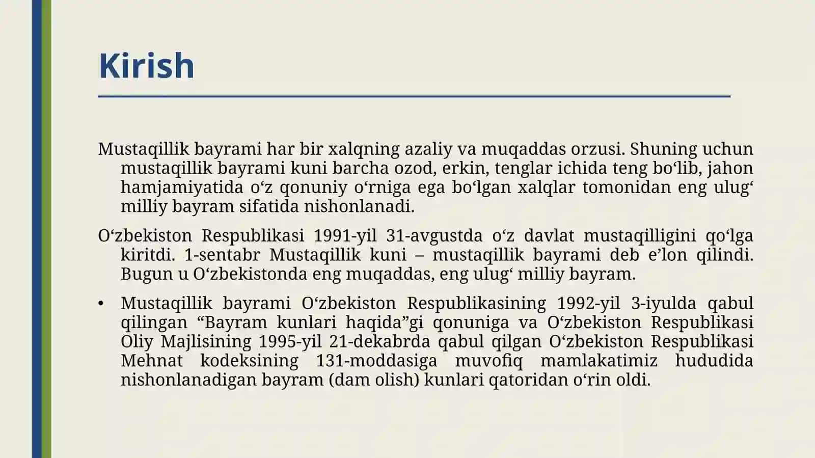 Mustaqil Oʻzbekiston tashkilot topishi 3