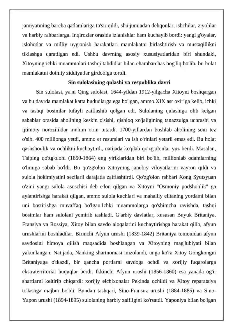 XX–XXI asrlarda Xitoyning global qudratga aylanish jarayoni 3