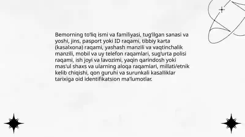 Bemorlarga O‘tkir virusli gepatit tarixini yozish 3