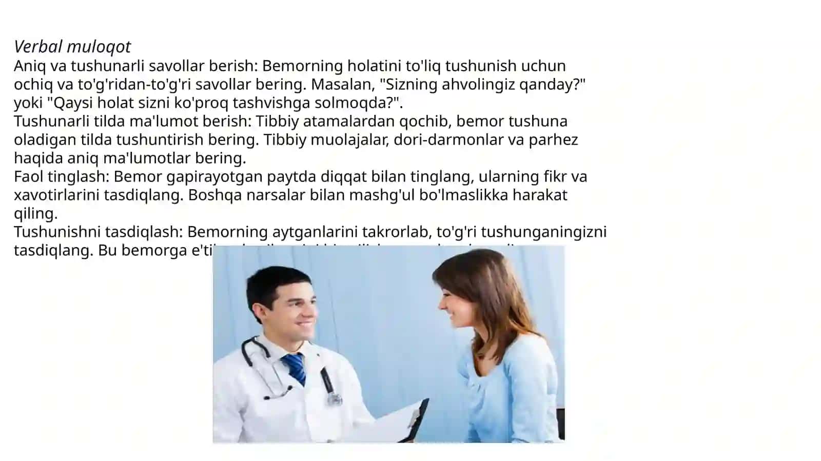 Tibbiyot Kasbiga Kirish fanidan Prezidentatsiyasi 3