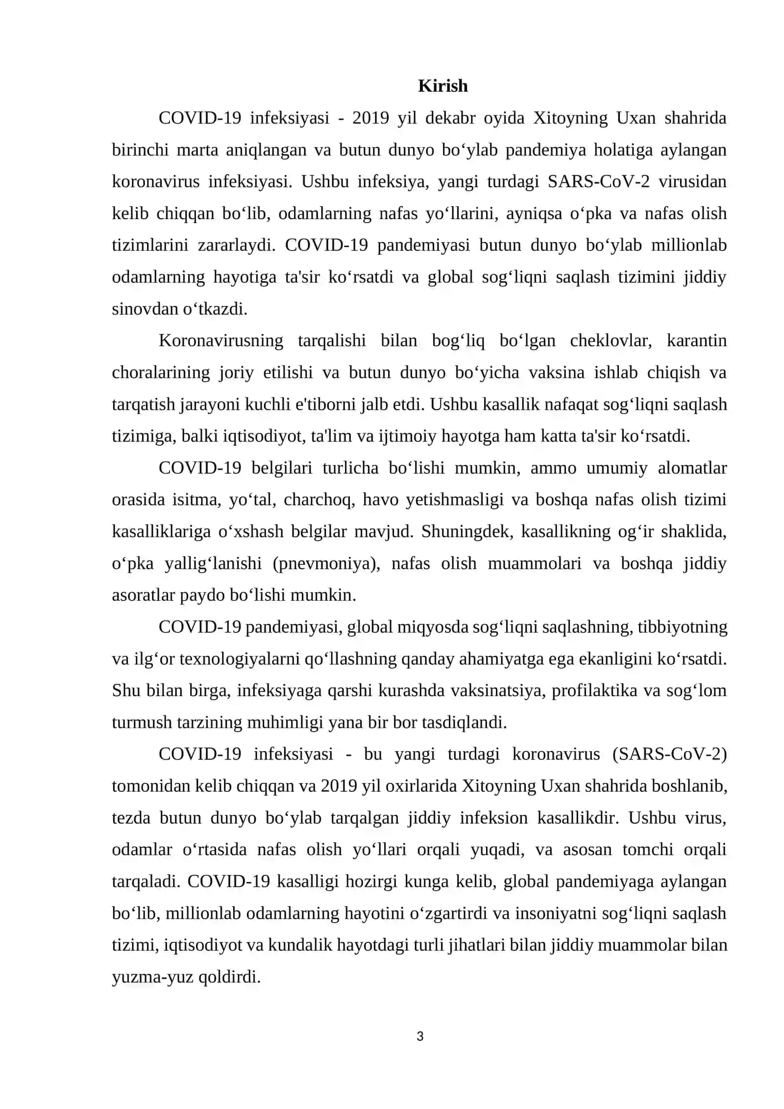 TIBBIYOTDA AXBOROT TEXNOLOGIYALARI FANIDAN COVID19 MAVZUSIDA MUSTAQIL ISHI 3