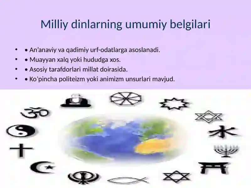 Milliy dinlar 3